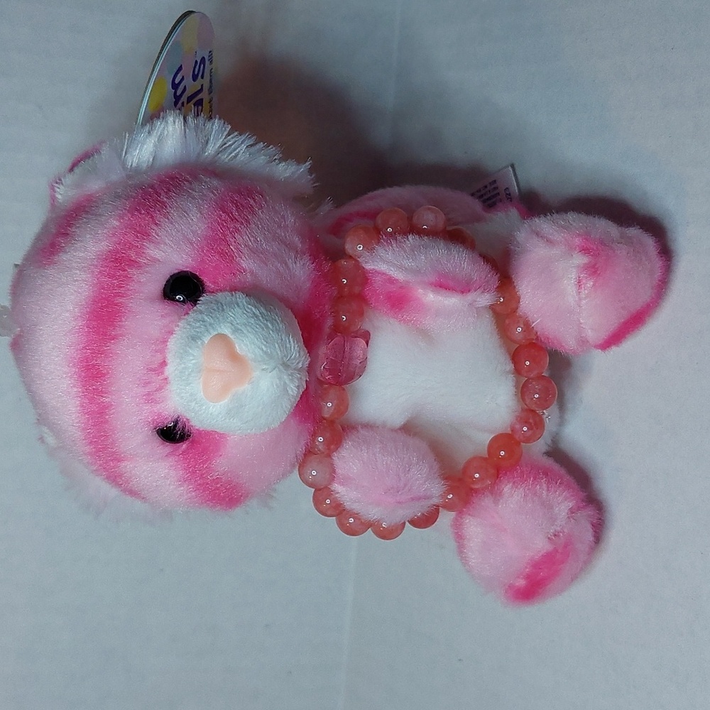 Palm pal/stone bracelet bundle. Pink Angel stone beads/pink cat palm pal